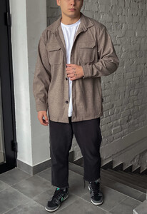 Фото - Коричневая мужская рубашка-куртка Staff homu 1 - Men box