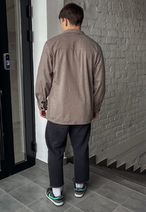 Фото - Коричневая мужская рубашка-куртка Staff homu 1 - Men box
