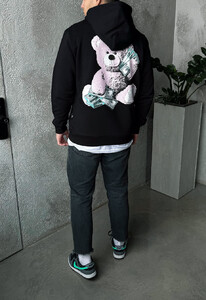 Фото - Чорне худі з ведмедиком Staff rich bear - Men box