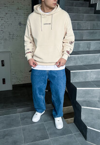Фото - Патриотическое молочное худи Staff Ukraine ethno oversize - Men box