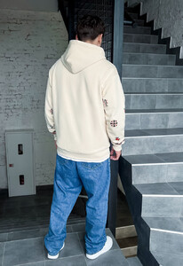 Фото - Патриотическое молочное худи Staff Ukraine ethno oversize - Men box