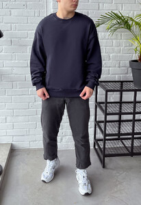 Фото - Темно-синий оверсайз свитшот Staff s navy oversize - Men box