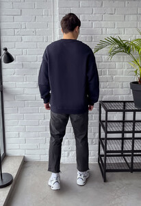 Фото - Темно-синий оверсайз свитшот Staff s navy oversize - Men box