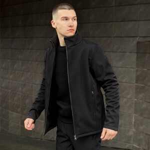 Фото - Однотонна куртка бренду Pobedov Shadow чорного кольору - Men box