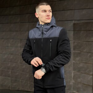 Фото - Чорно-сіра чоловіча куртка від Pobedov Setup - Men box