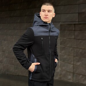 Фото - Чорно-сіра чоловіча куртка від Pobedov Setup - Men box
