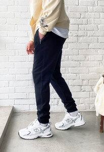 Фото - Спортивные штаны темно-синего цвета Staff navy zip - Men box