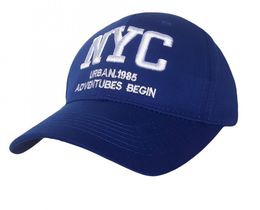 Фото - Мужская бейсболка Sport Line синяя с вышитым лого NYC - Men box