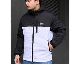 Фото - Брендированная мужская куртка Staff mo black & white - Men box