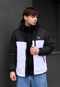 Фото - Брендированная мужская куртка Staff mo black & white - Men box