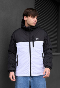 Фото - Брендированная мужская куртка Staff mo black & white - Men box