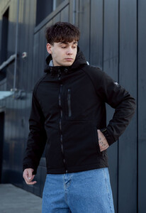 Фото - Базовая куртка черного цвета Staff soft shell re black - Men box