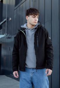 Фото - Базовая куртка черного цвета Staff soft shell re black - Men box