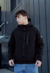 Фото - Базовая куртка черного цвета Staff soft shell re black - Men box
