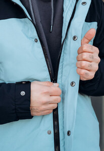 Фото - Черно-голубая демисезонная куртка Staff tul light blue & black - Men box