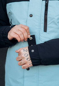 Фото - Черно-голубая демисезонная куртка Staff tul light blue & black - Men box