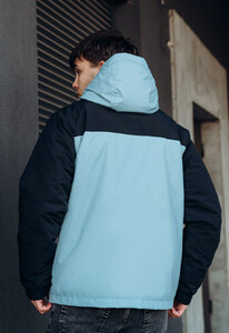 Фото - Черно-голубая демисезонная куртка Staff tul light blue & black - Men box