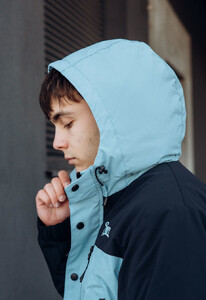 Фото - Черно-голубая демисезонная куртка Staff tul light blue & black - Men box