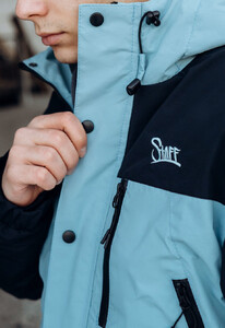 Фото - Черно-голубая демисезонная куртка Staff tul light blue & black - Men box