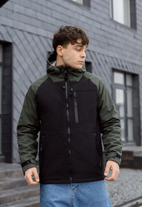 Фото - Двухцветная мужская куртка Staff soft shell ber black & khaki - Men box