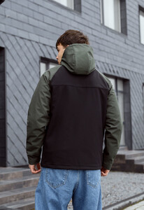 Фото - Двухцветная мужская куртка Staff soft shell ber black & khaki - Men box