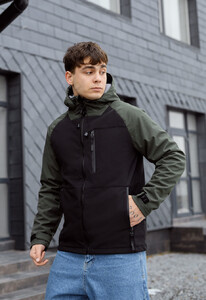 Фото - Двухцветная мужская куртка Staff soft shell ber black & khaki - Men box
