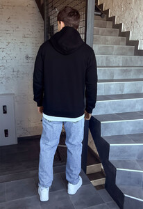 Фото - Брендированное черное худи Staff black logo - Men box