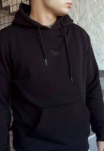 Фото - Брендированное черное худи Staff black logo - Men box