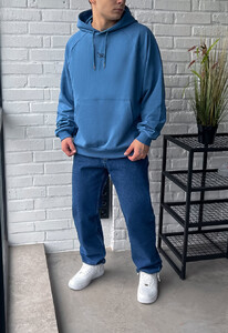 Фото - Мужское всесезонное худи Staff blue logo oversize - Men box