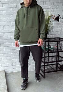 Фото - Мужское оверсайз худи Staff basic khaki oversize - Men box