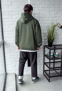 Фото - Мужское оверсайз худи Staff basic khaki oversize - Men box