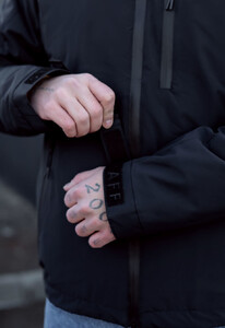 Фото - Однотонна чорна куртка Staff vuso black - Men box