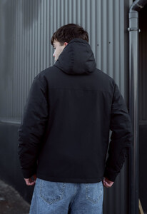 Фото - Однотонна чорна куртка Staff vuso black - Men box