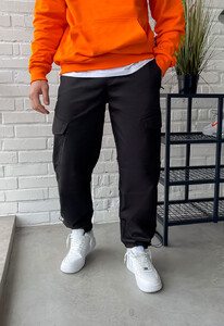 Фото - Универсальные черные штаны карго Staff cargo pi black - Men box