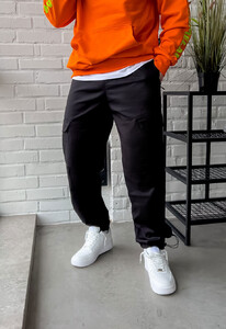 Фото - Универсальные черные штаны карго Staff cargo pi black - Men box