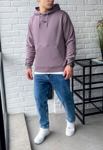 Фото - Світло-фіолетове худі Staff logo pale purple - Men box