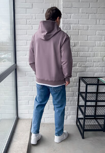 Фото - Світло-фіолетове худі Staff logo pale purple - Men box