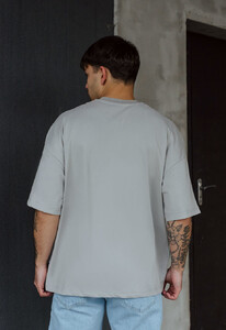 Фото - Сіра оверсайз футболка Staff gray basic oversize - Men box
