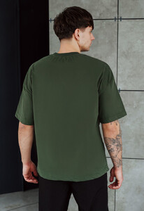 Фото - Чоловіча футболка кольору хакі Staff khaki basic oversize - Men box