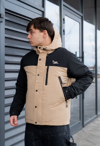 Фото - Черно-бежевая демисезонная куртка Staff tul beige & black - Men box