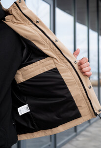 Фото - Черно-бежевая демисезонная куртка Staff tul beige & black - Men box