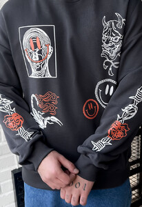 Фото - Молодіжний оверсайз світшот Staff scorpion oversize - Men box