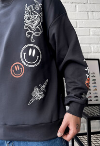 Фото - Молодіжний оверсайз світшот Staff scorpion oversize - Men box