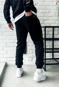 Фото - Черные хлопковые спортивные штаны Staff ho black - Men box