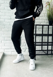 Фото - Черные хлопковые спортивные штаны Staff ho black - Men box