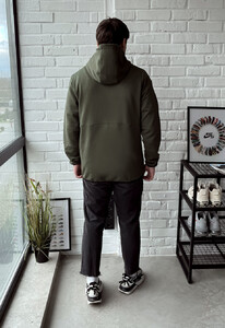 Фото - Однотонная толстовка цвета хаки Staff basic zip khaki - Men box