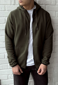 Фото - Однотонная толстовка цвета хаки Staff basic zip khaki - Men box