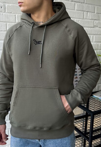 Фото - Бавовняне худі кольору хакі Staff logo dark khaki - Men box