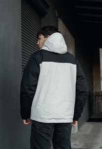 Фото - Черно-серая демисезонная куртка Staff tul light gray melange & black - Men box