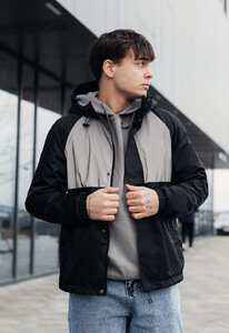 Фото - Молодежная демисезонная ветровка Staff bo black & reflective - Men box